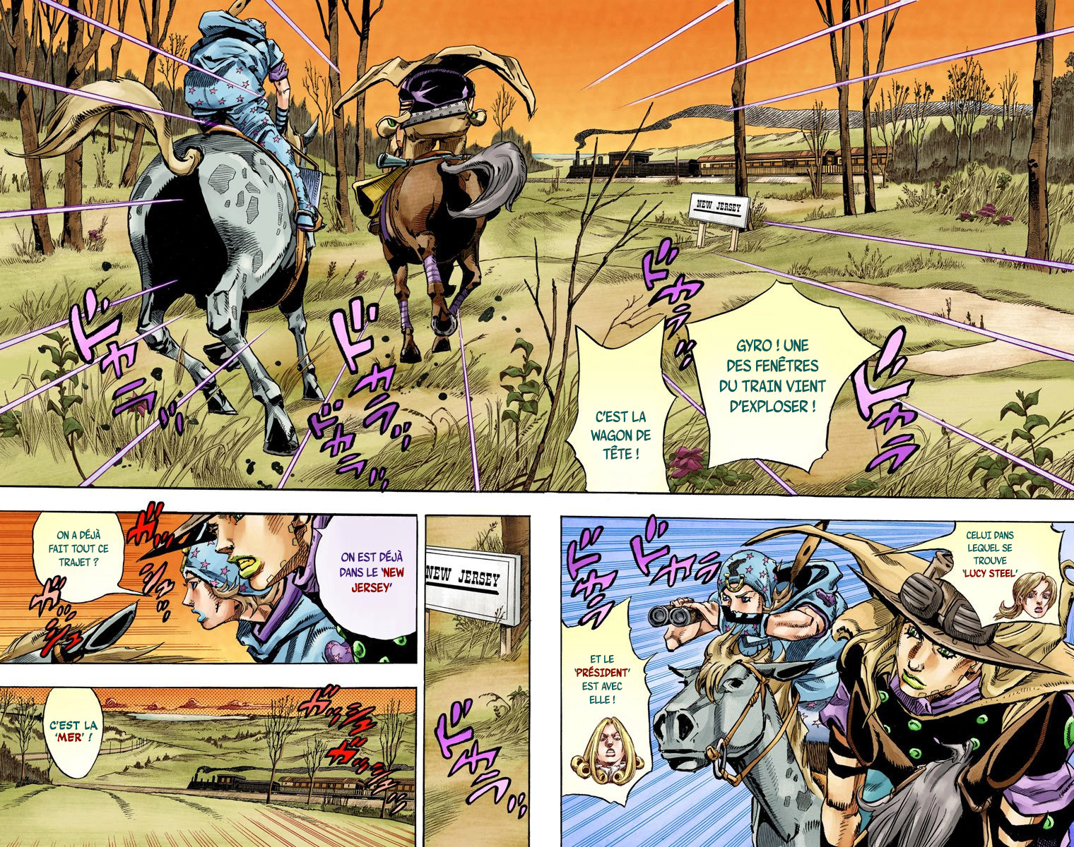 Read JoJo's Bizarre Adventure Part 7 Steel Ball Run Official Colored FR Manga Online