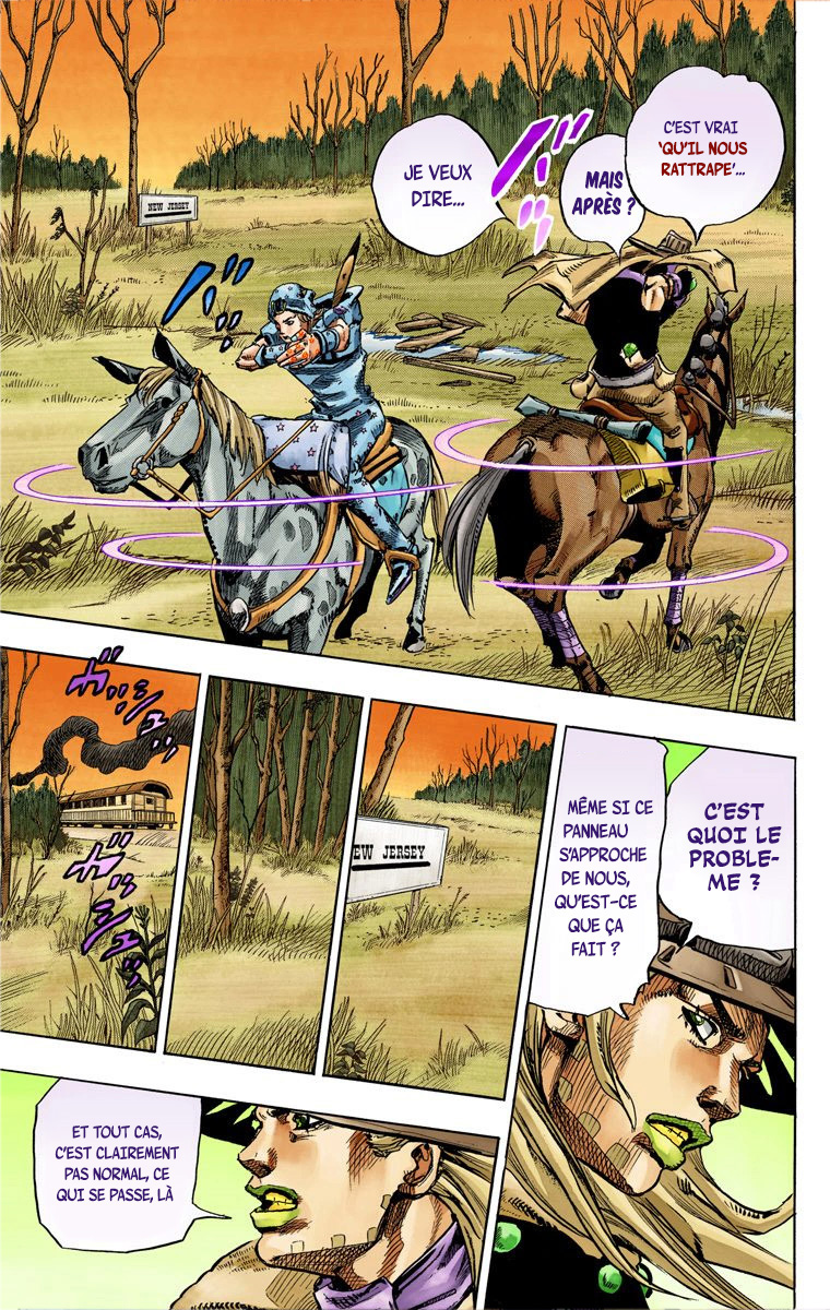 Read JoJo's Bizarre Adventure Part 7 Steel Ball Run Official Colored FR Manga Online