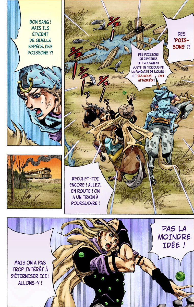 Read JoJo's Bizarre Adventure Part 7 Steel Ball Run Official Colored FR Manga Online