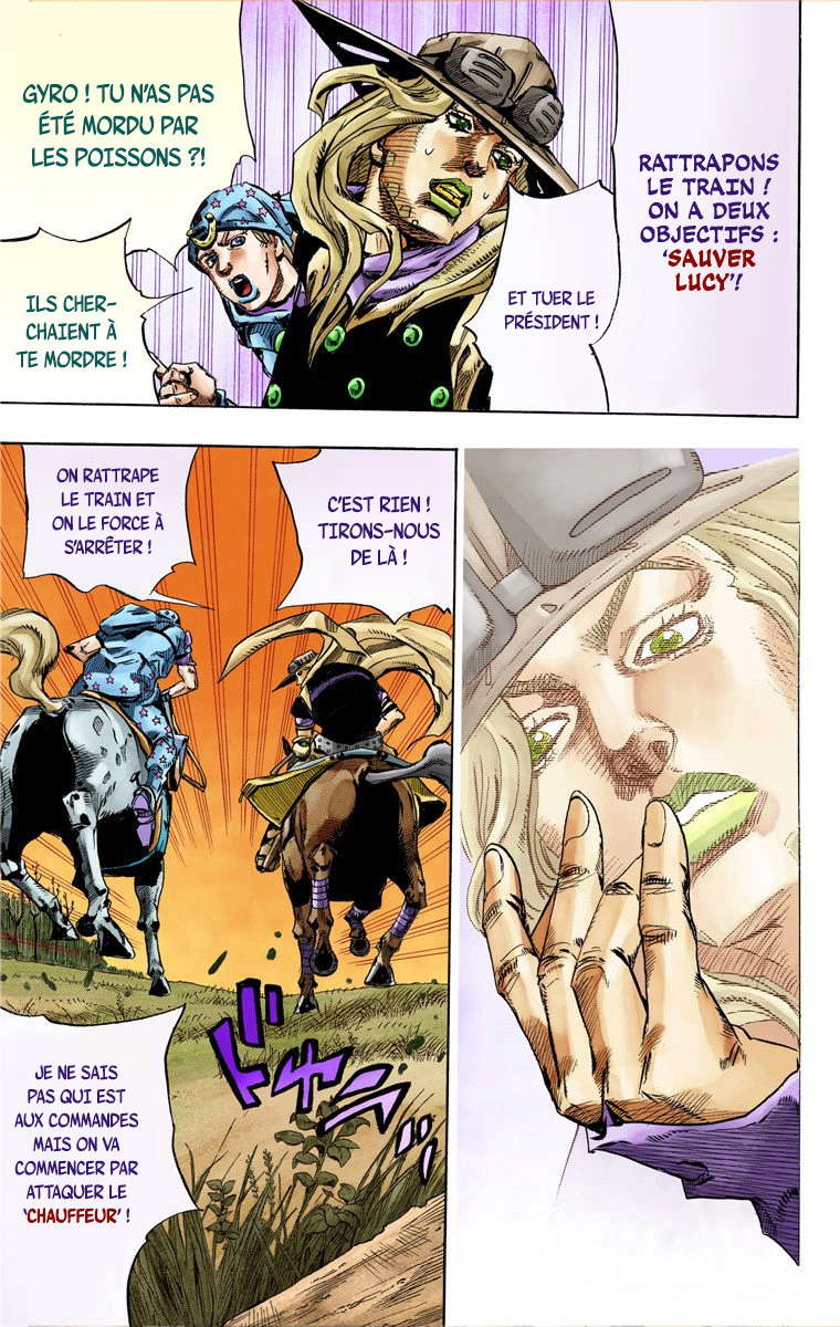 Read JoJo's Bizarre Adventure Part 7 Steel Ball Run Official Colored FR Manga Online