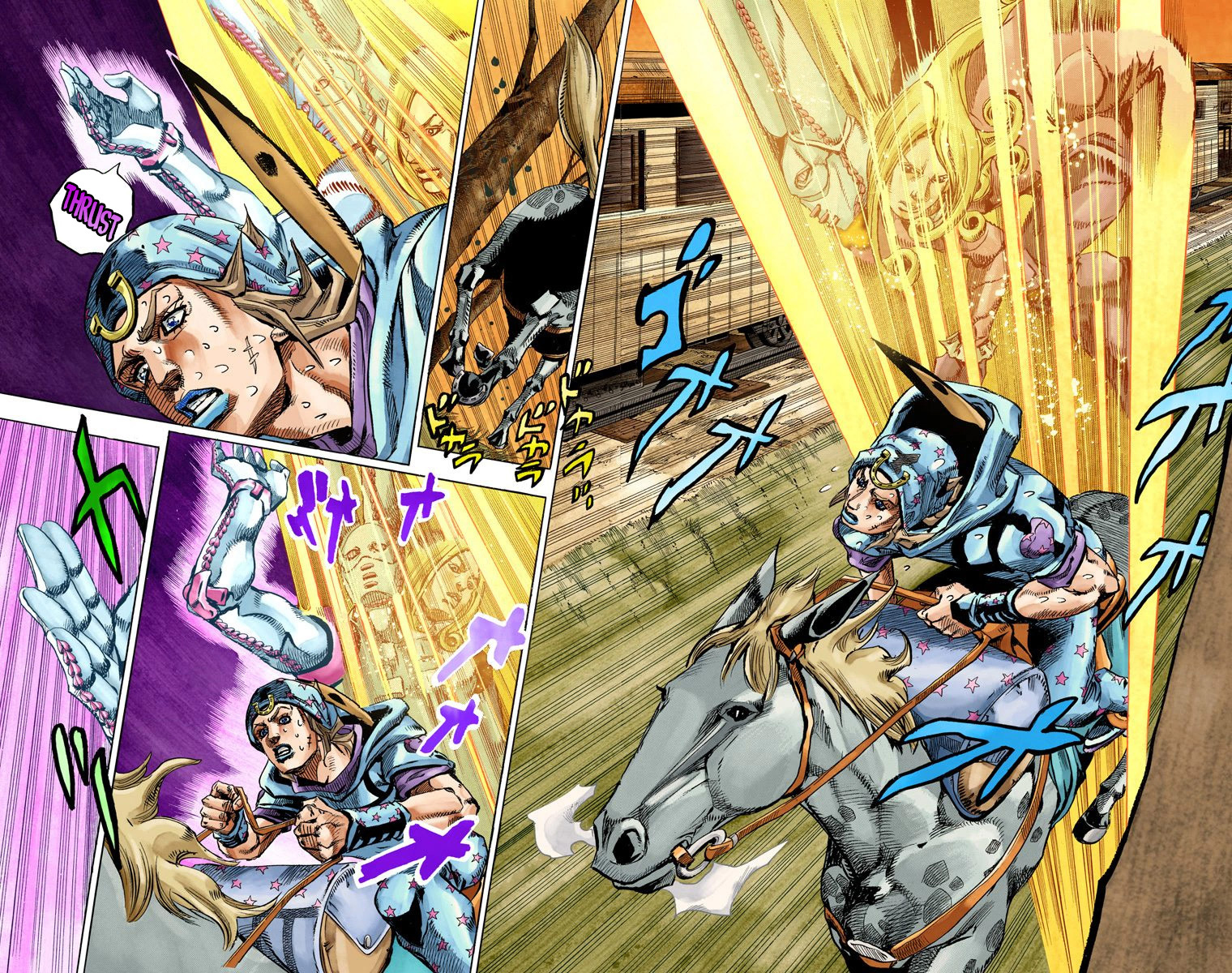 Read JoJo's Bizarre Adventure Part 7 Steel Ball Run Official Colored FR Manga Online