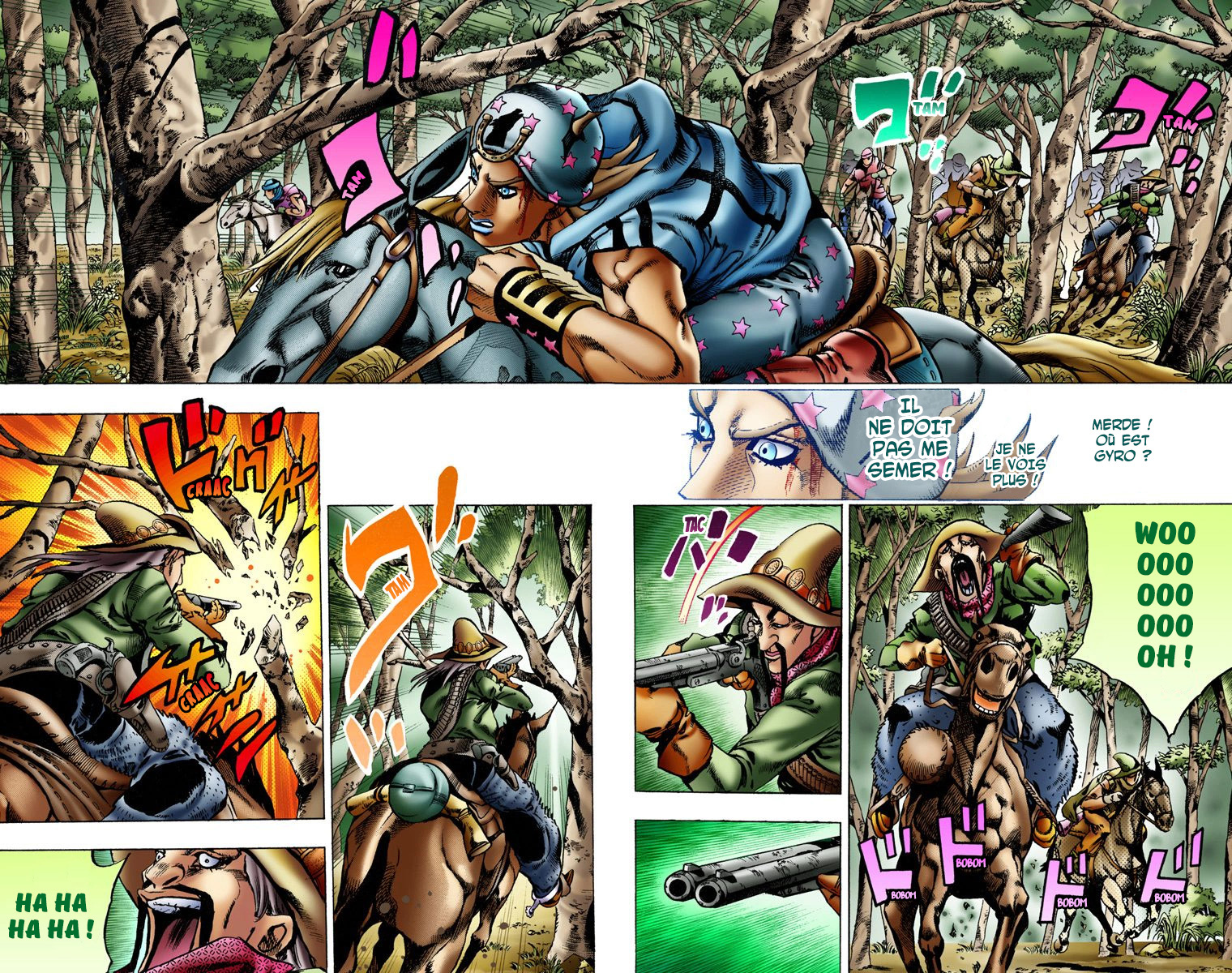 Read JoJo's Bizarre Adventure Part 7 Steel Ball Run Official Colored FR Manga Online
