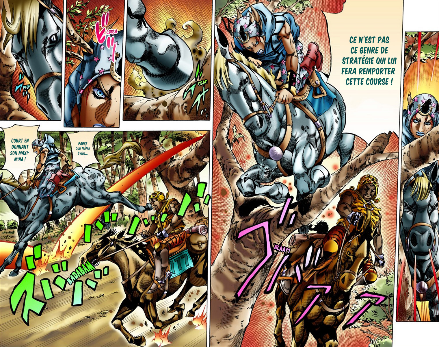 Read JoJo's Bizarre Adventure Part 7 Steel Ball Run Official Colored FR Manga Online