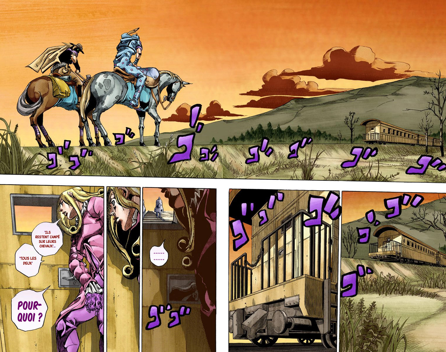 Read JoJo's Bizarre Adventure Part 7 Steel Ball Run Official Colored FR Manga Online