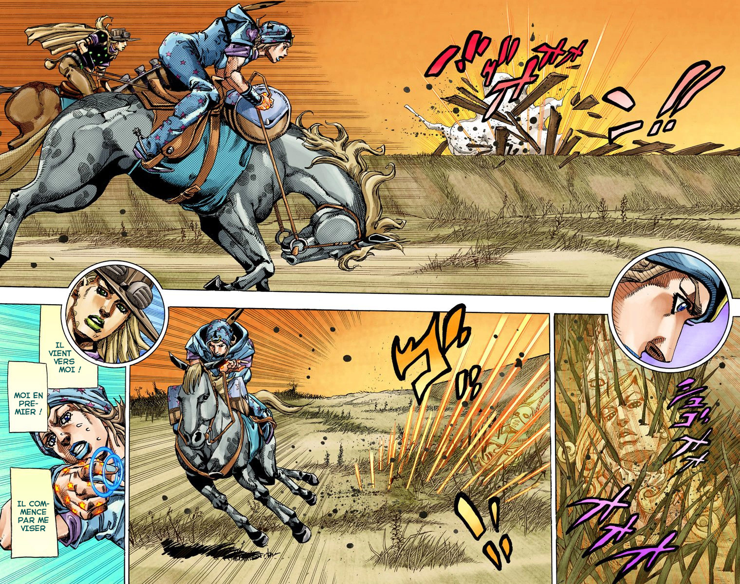 Read JoJo's Bizarre Adventure Part 7 Steel Ball Run Official Colored FR Manga Online