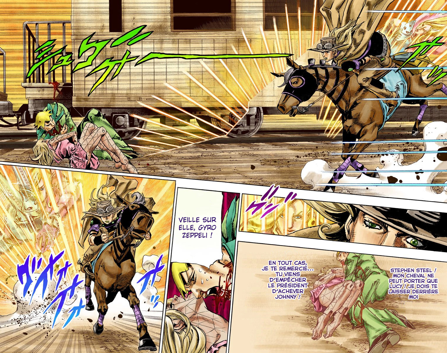 Read JoJo's Bizarre Adventure Part 7 Steel Ball Run Official Colored FR Manga Online