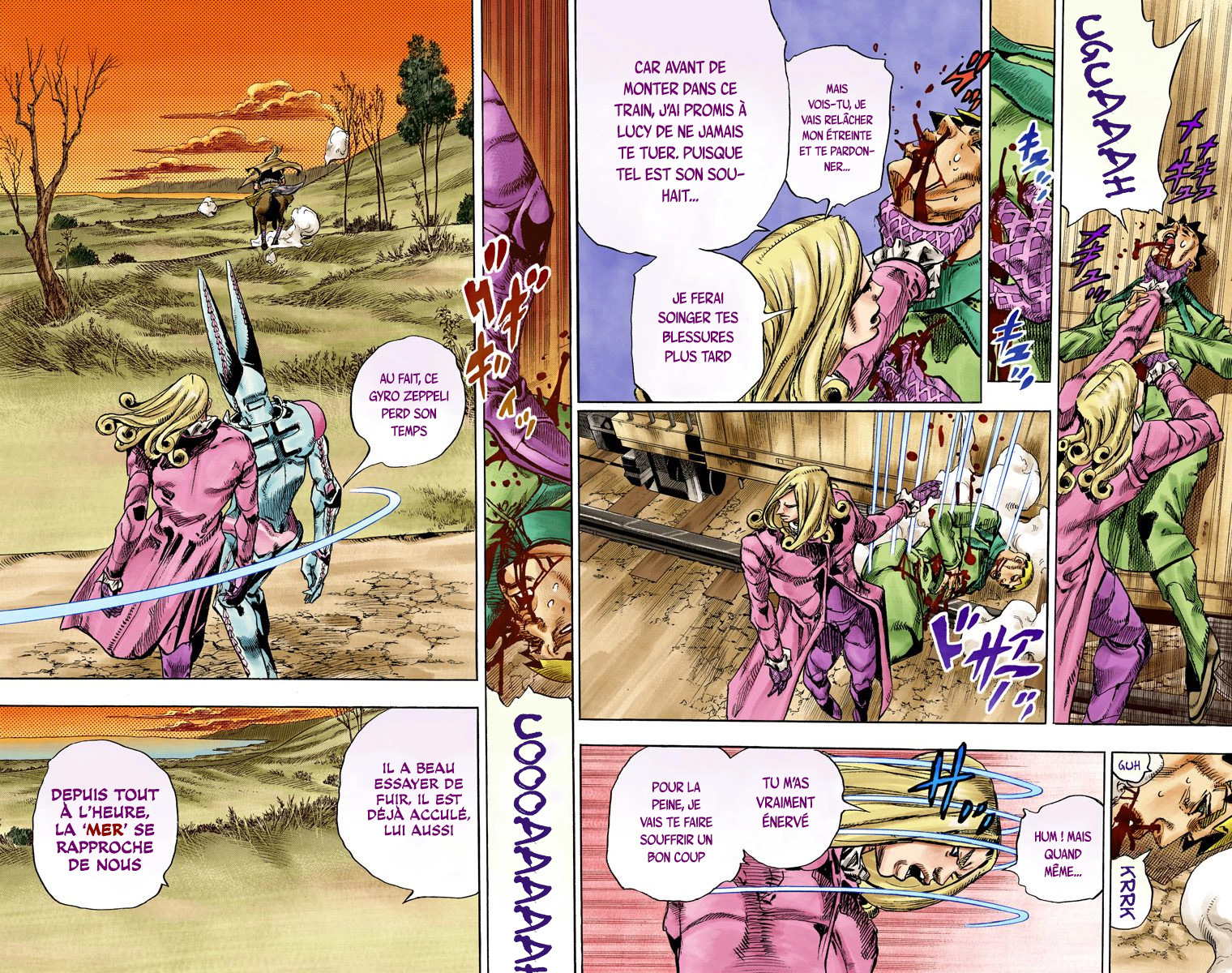 Read JoJo's Bizarre Adventure Part 7 Steel Ball Run Official Colored FR Manga Online