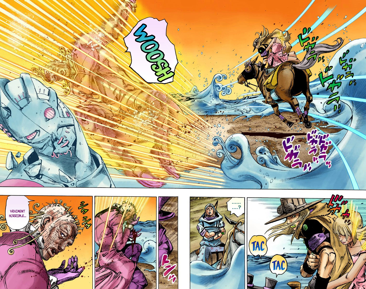 Read JoJo's Bizarre Adventure Part 7 Steel Ball Run Official Colored FR Manga Online
