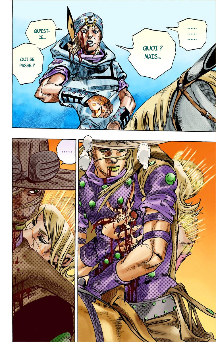 Read JoJo's Bizarre Adventure Part 7 Steel Ball Run Official Colored FR Manga Online