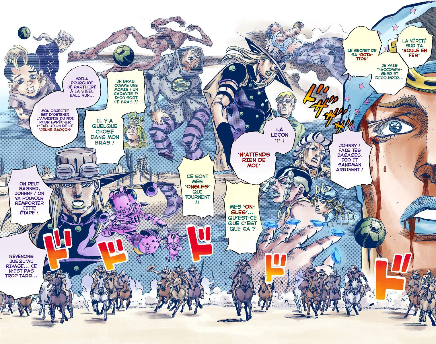 Read JoJo's Bizarre Adventure Part 7 Steel Ball Run Official Colored FR Manga Online