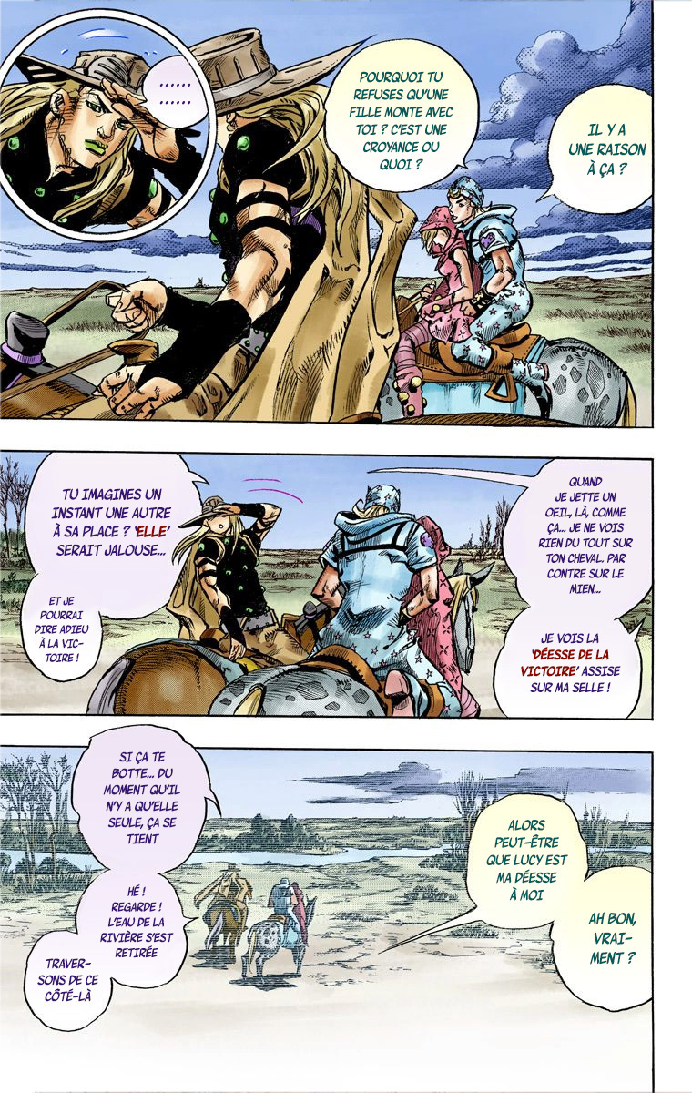 Read JoJo's Bizarre Adventure Part 7 Steel Ball Run Official Colored FR Manga Online