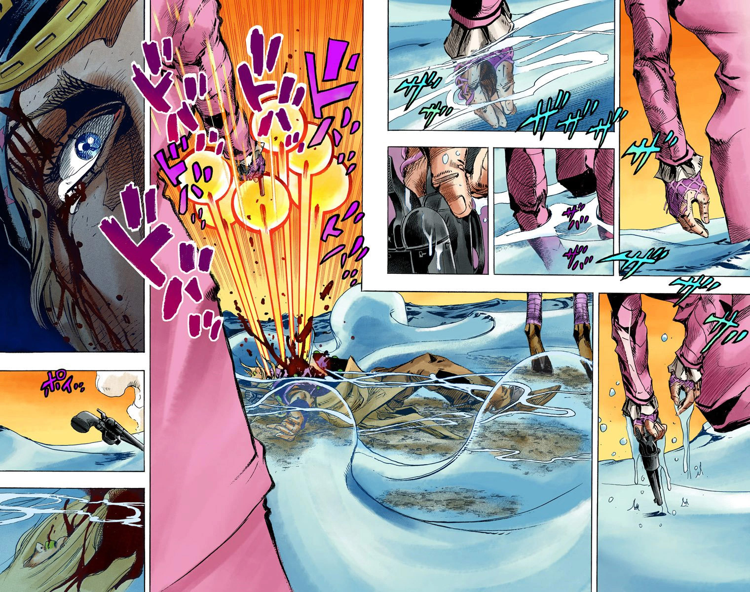 Read JoJo's Bizarre Adventure Part 7 Steel Ball Run Official Colored FR Manga Online