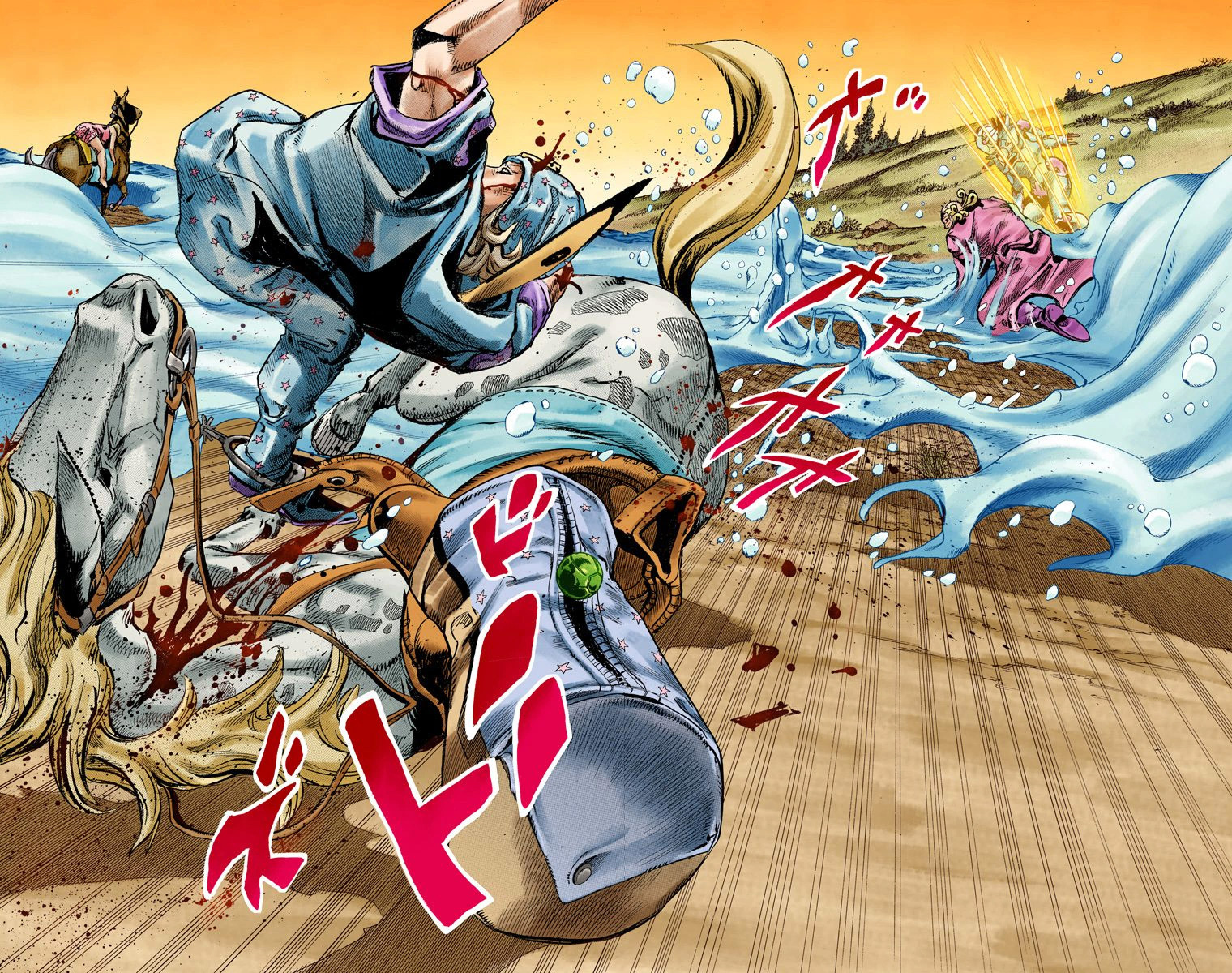 Read JoJo's Bizarre Adventure Part 7 Steel Ball Run Official Colored FR Manga Online