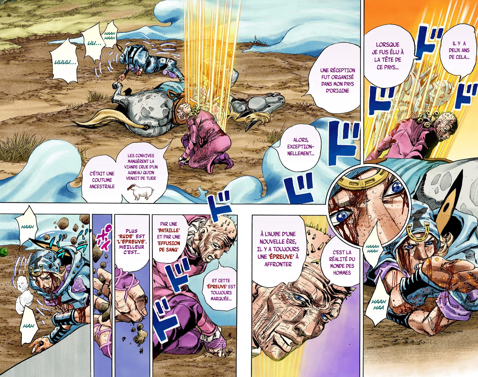 Read JoJo's Bizarre Adventure Part 7 Steel Ball Run Official Colored FR Manga Online