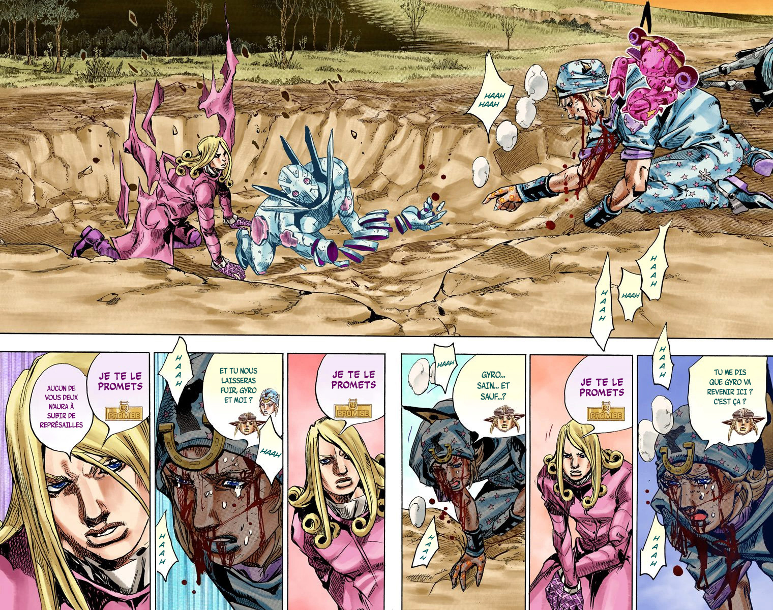 Read JoJo's Bizarre Adventure Part 7 Steel Ball Run Official Colored FR Manga Online