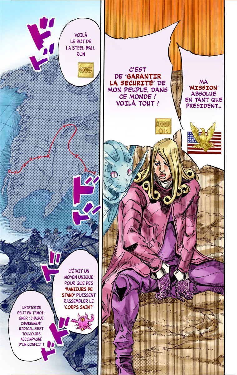 Read JoJo's Bizarre Adventure Part 7 Steel Ball Run Official Colored FR Manga Online