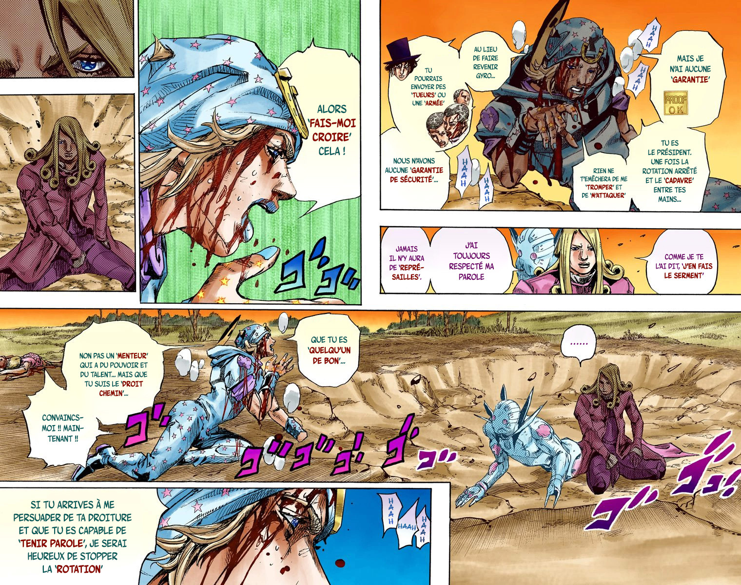 Read JoJo's Bizarre Adventure Part 7 Steel Ball Run Official Colored FR Manga Online