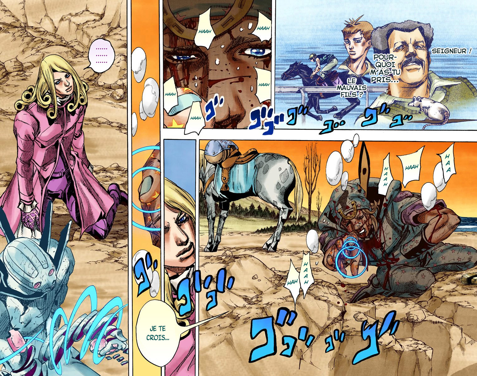 Read JoJo's Bizarre Adventure Part 7 Steel Ball Run Official Colored FR Manga Online