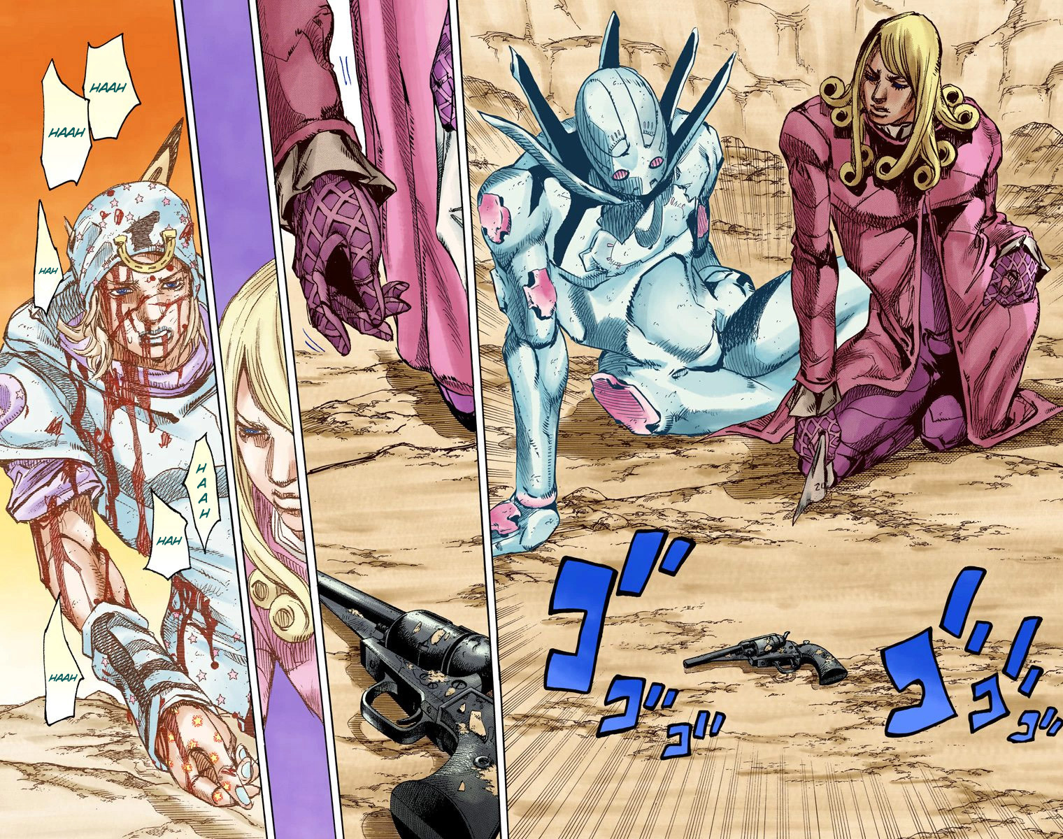 Read JoJo's Bizarre Adventure Part 7 Steel Ball Run Official Colored FR Manga Online