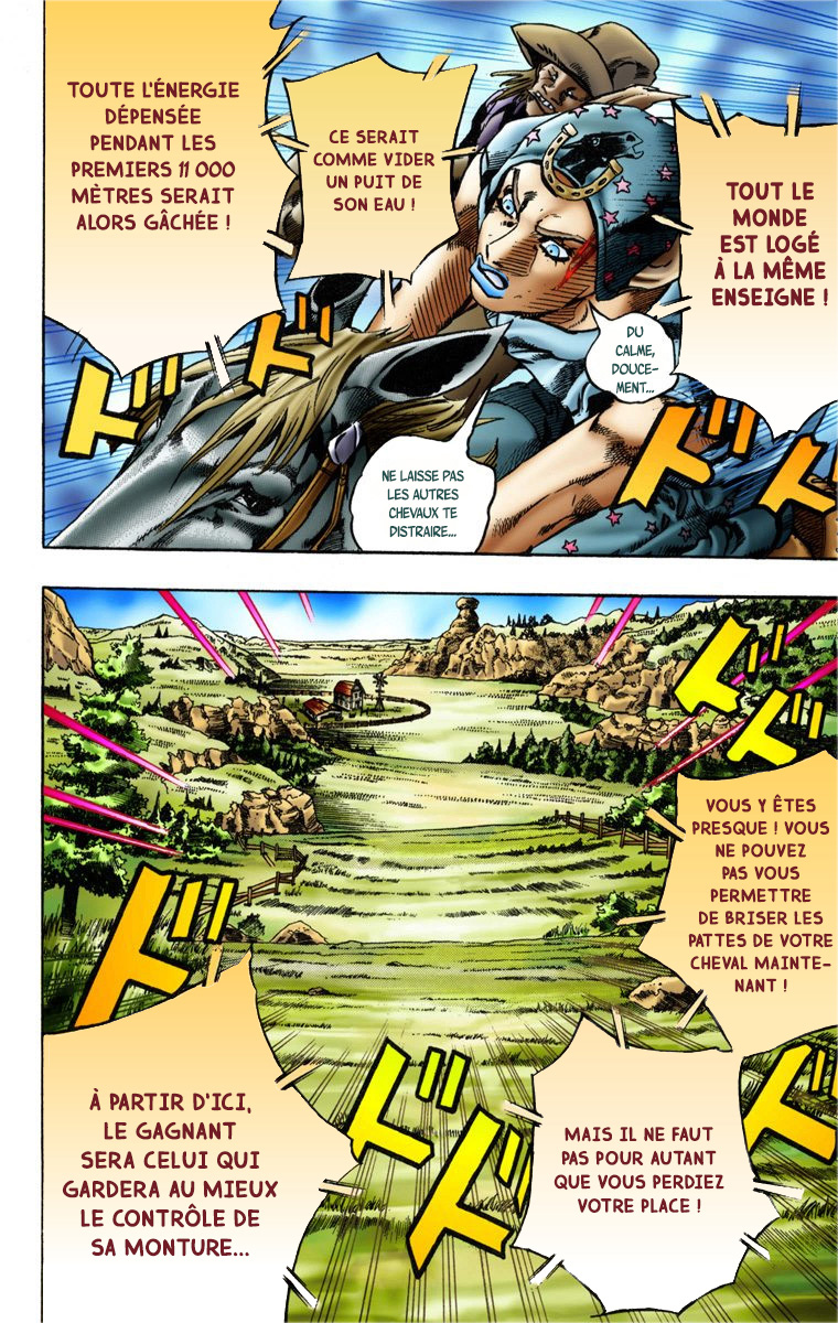 Read JoJo's Bizarre Adventure Part 7 Steel Ball Run Official Colored FR Manga Online