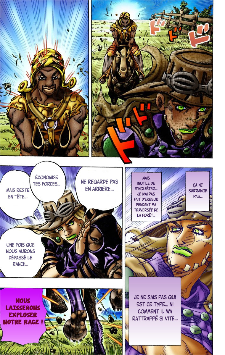 Read JoJo's Bizarre Adventure Part 7 Steel Ball Run Official Colored FR Manga Online