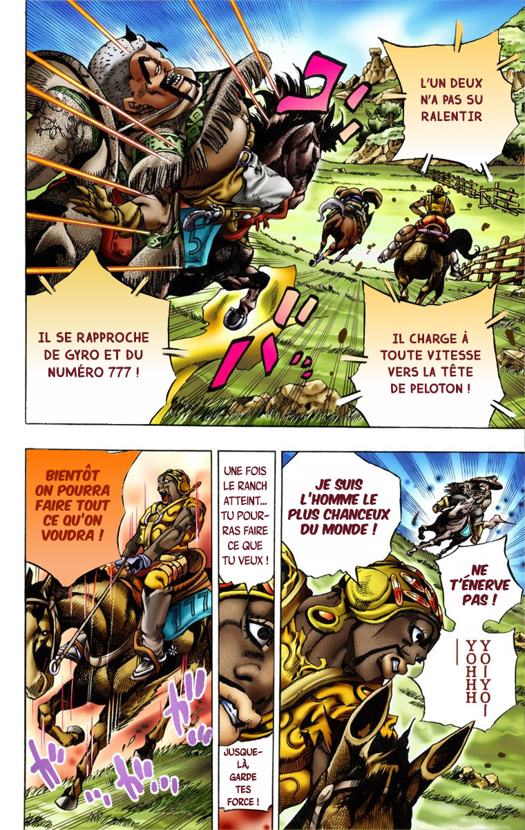 Read JoJo's Bizarre Adventure Part 7 Steel Ball Run Official Colored FR Manga Online