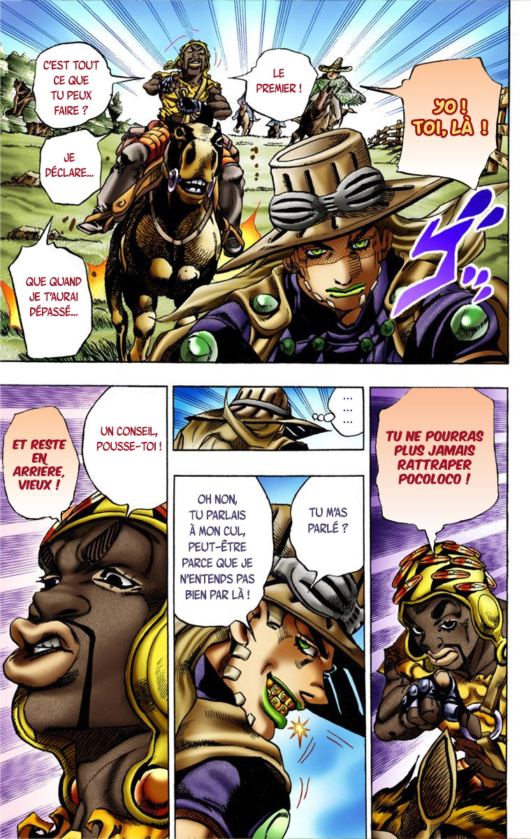 Read JoJo's Bizarre Adventure Part 7 Steel Ball Run Official Colored FR Manga Online