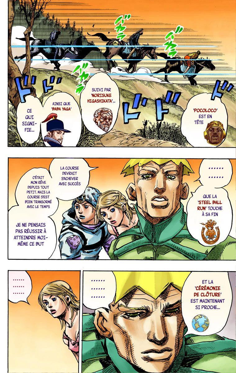 Read JoJo's Bizarre Adventure Part 7 Steel Ball Run Official Colored FR Manga Online