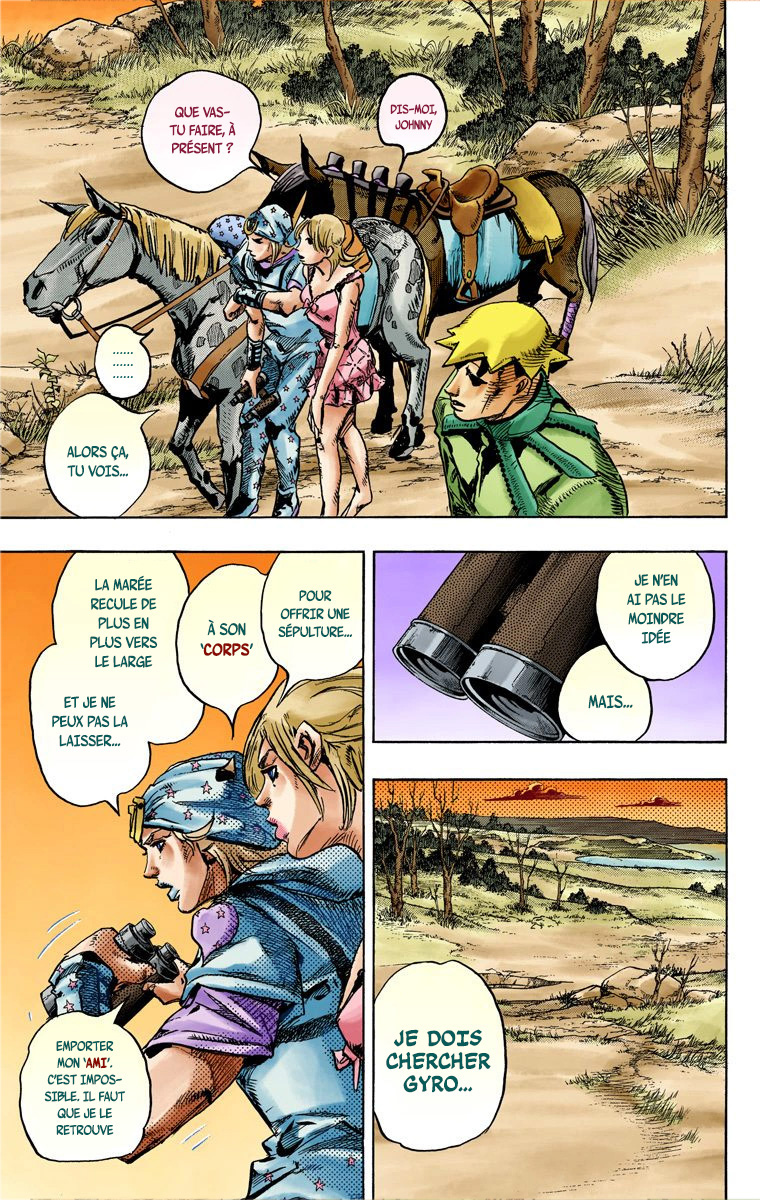 Read JoJo's Bizarre Adventure Part 7 Steel Ball Run Official Colored FR Manga Online