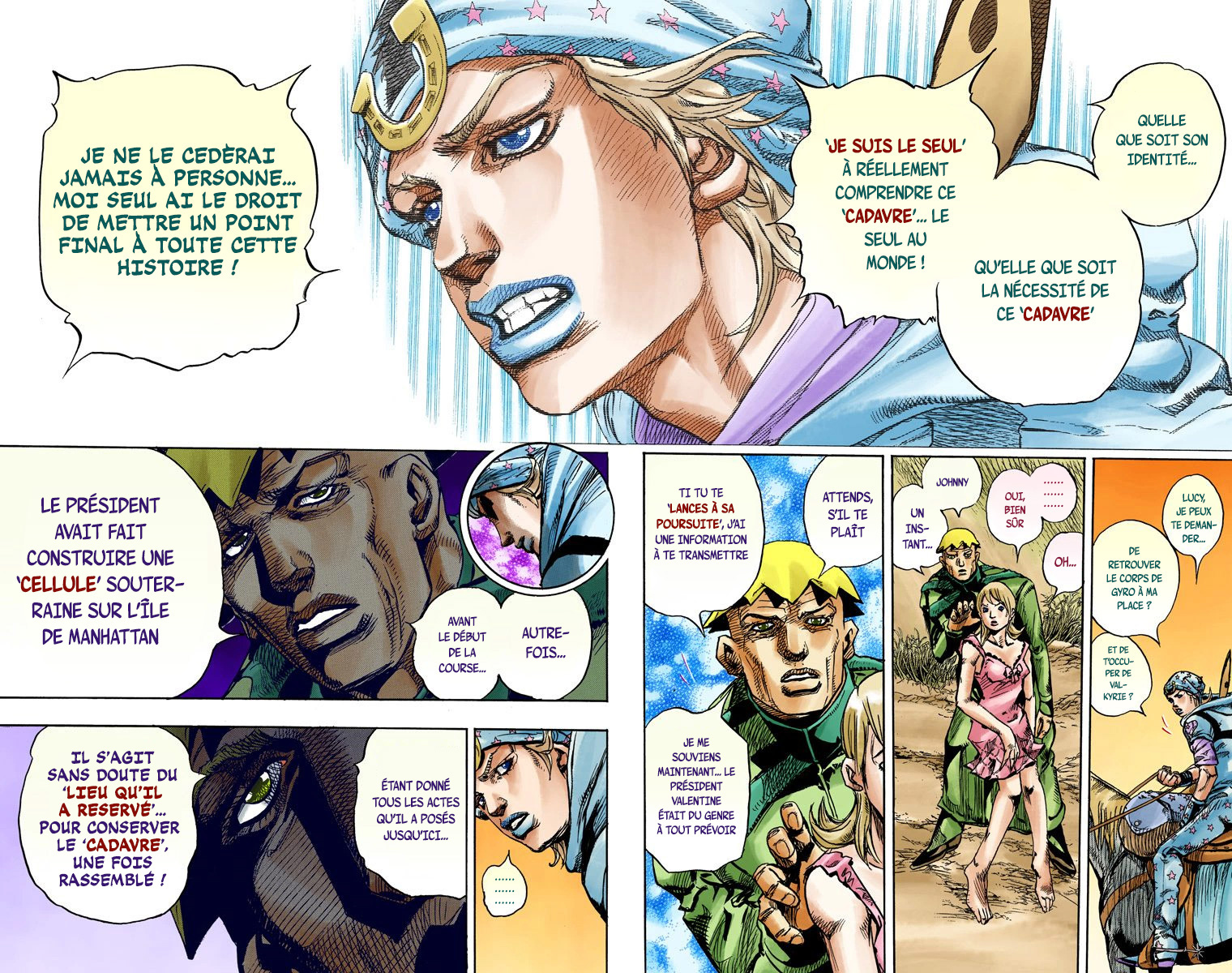 Read JoJo's Bizarre Adventure Part 7 Steel Ball Run Official Colored FR Manga Online