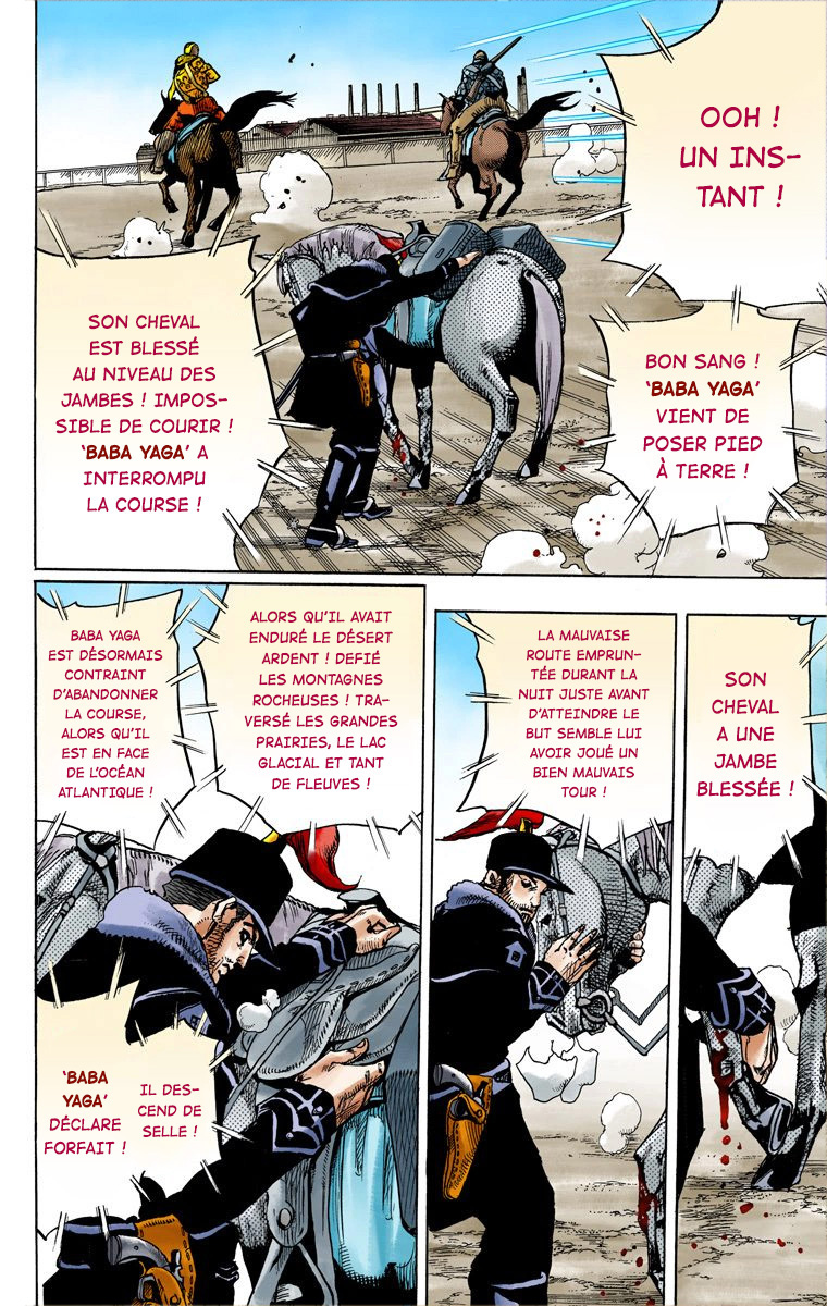 Read JoJo's Bizarre Adventure Part 7 Steel Ball Run Official Colored FR Manga Online