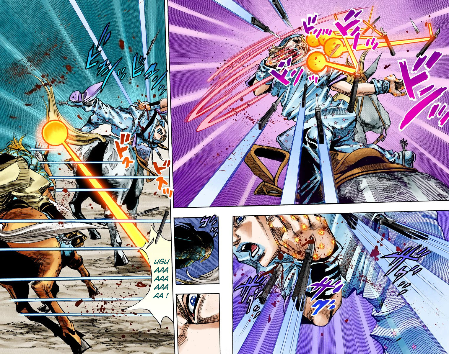 Read JoJo's Bizarre Adventure Part 7 Steel Ball Run Official Colored FR Manga Online