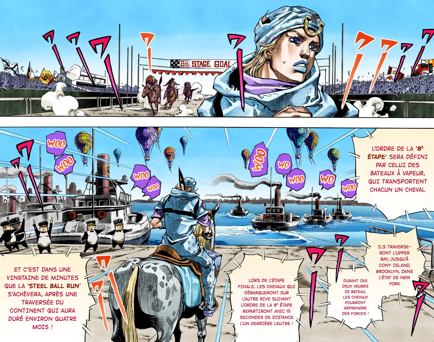Read JoJo's Bizarre Adventure Part 7 Steel Ball Run Official Colored FR Manga Online