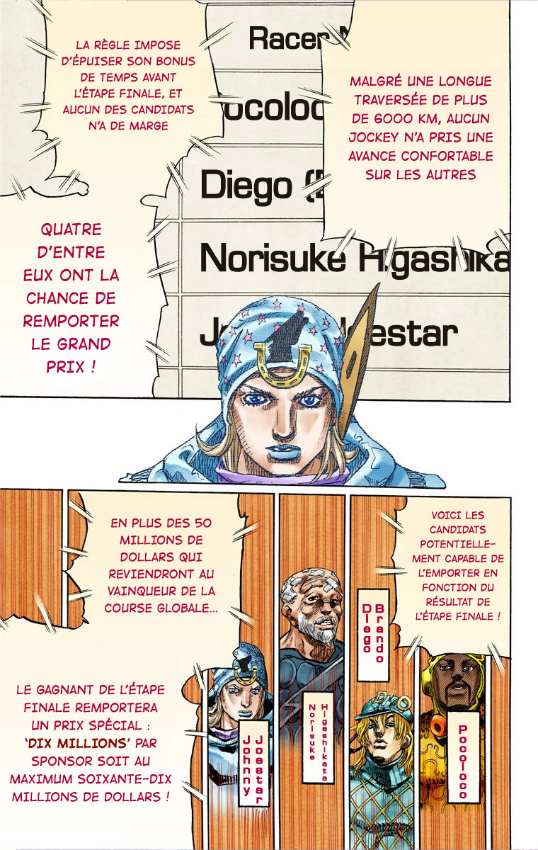 Read JoJo's Bizarre Adventure Part 7 Steel Ball Run Official Colored FR Manga Online