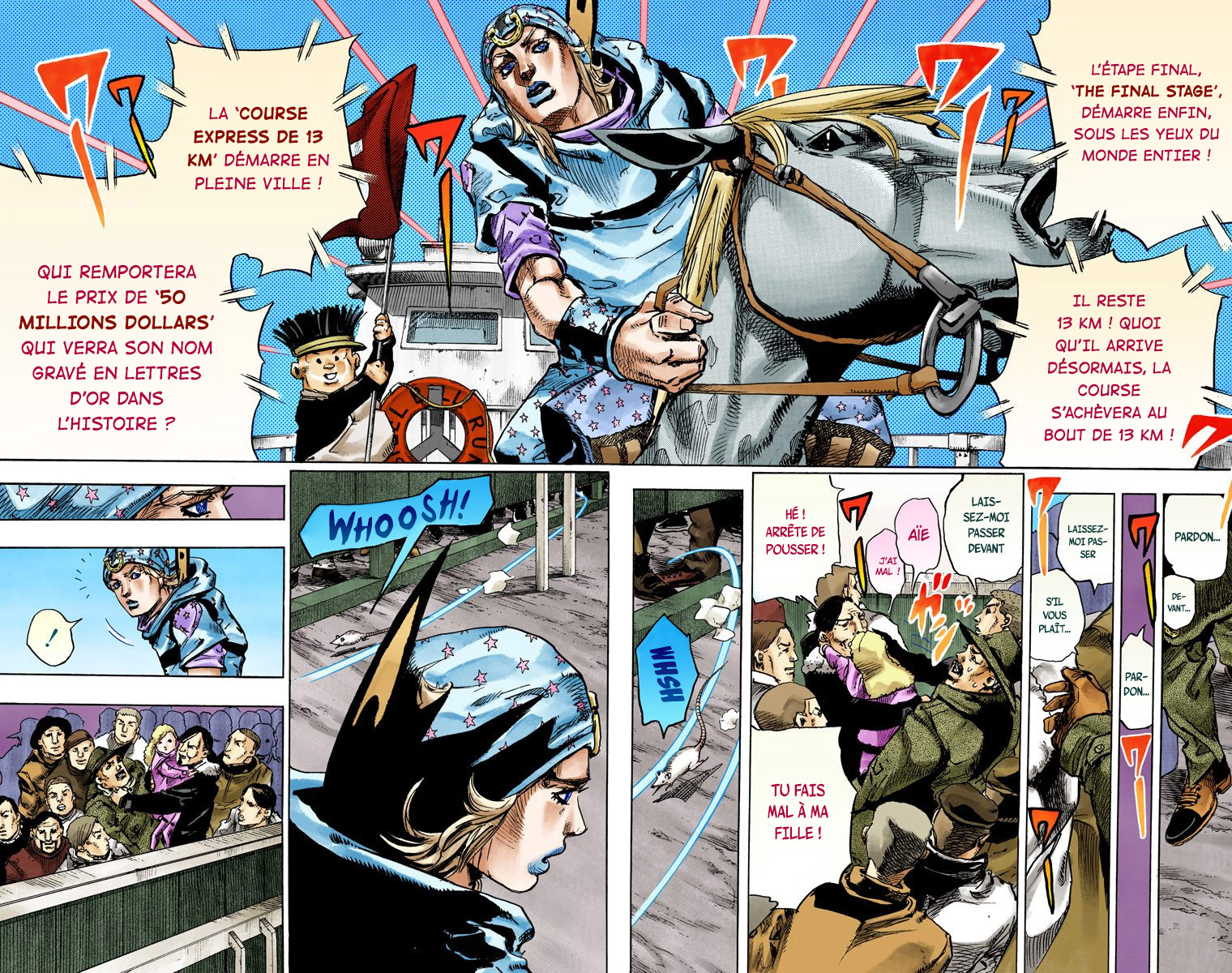 Read JoJo's Bizarre Adventure Part 7 Steel Ball Run Official Colored FR Manga Online