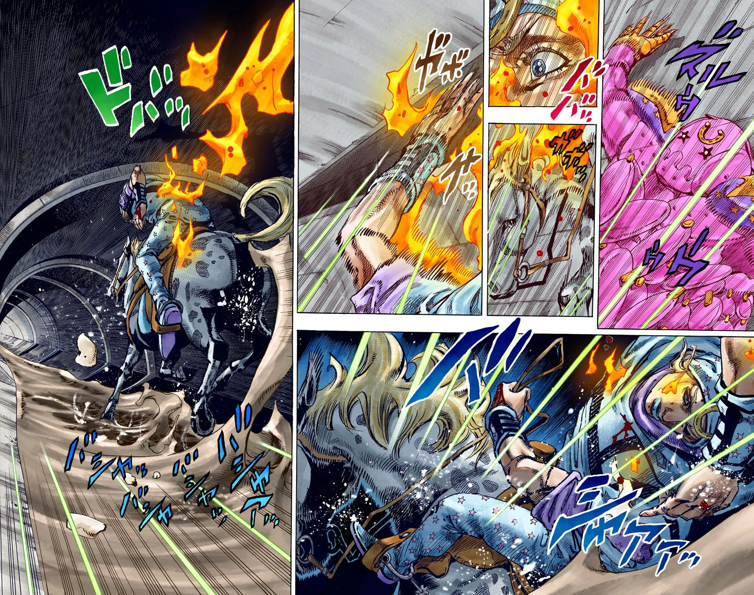 Read JoJo's Bizarre Adventure Part 7 Steel Ball Run Official Colored FR Manga Online