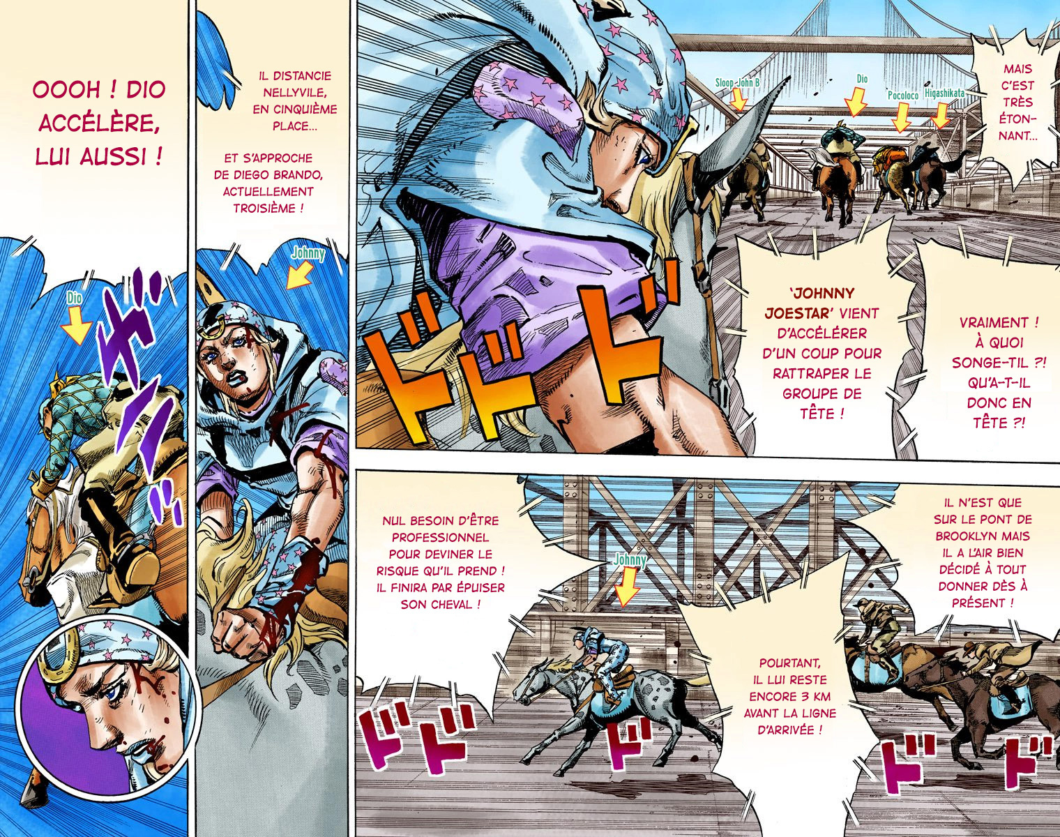 Read JoJo's Bizarre Adventure Part 7 Steel Ball Run Official Colored FR Manga Online