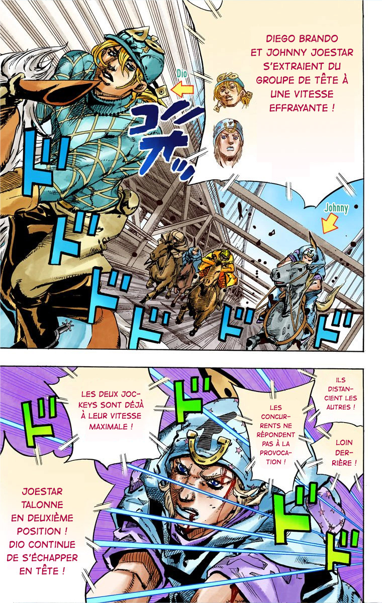Read JoJo's Bizarre Adventure Part 7 Steel Ball Run Official Colored FR Manga Online