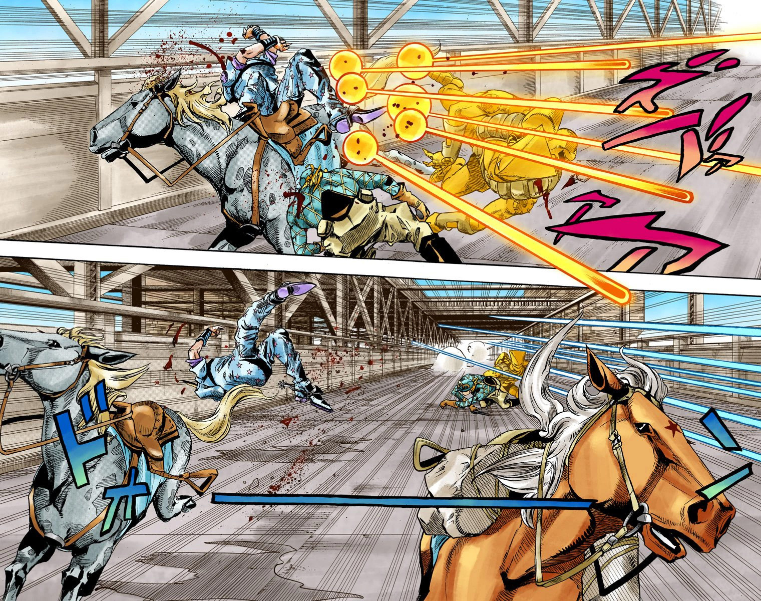 Read JoJo's Bizarre Adventure Part 7 Steel Ball Run Official Colored FR Manga Online