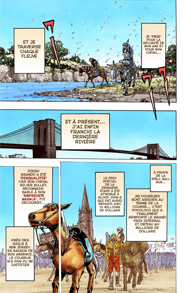 Read JoJo's Bizarre Adventure Part 7 Steel Ball Run Official Colored FR Manga Online