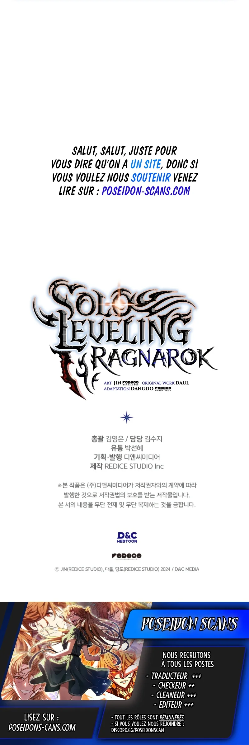 Read Solo leveling  Ragnarok FR Manga Online