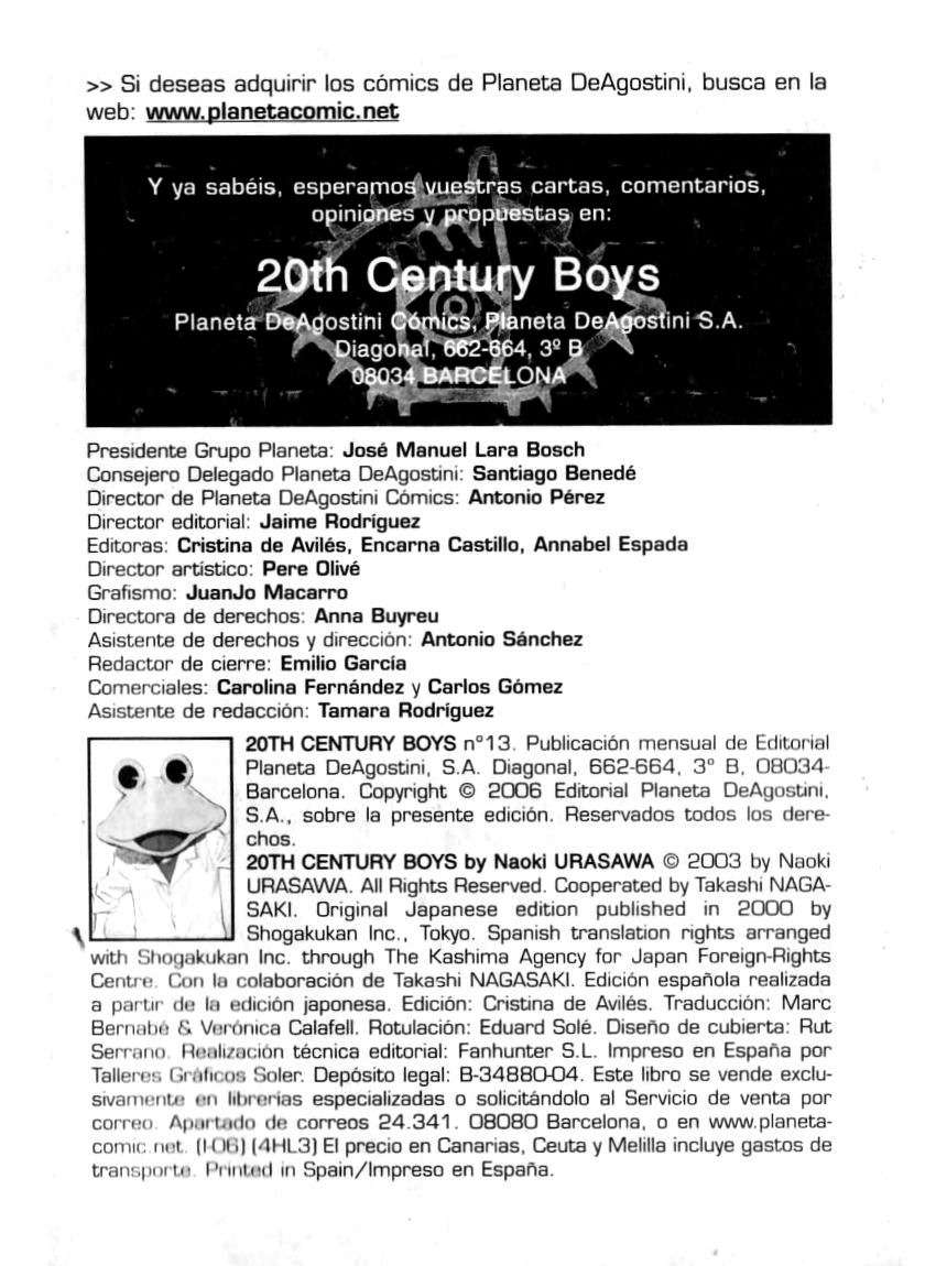 Read 20th Century Boys ES Manga Online