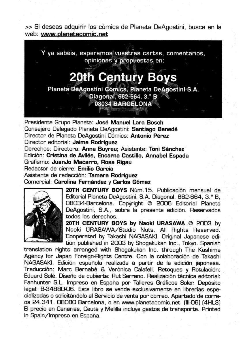 Read 20th Century Boys ES Manga Online