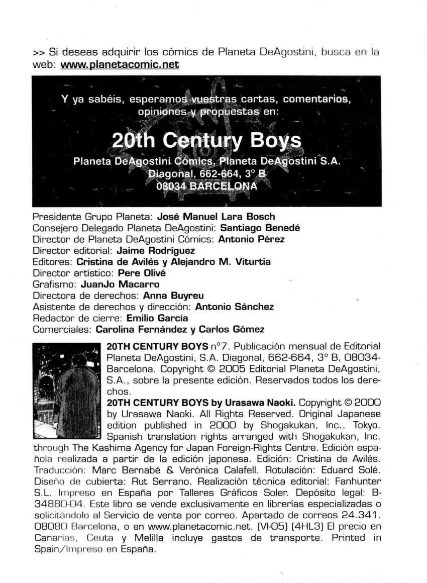 Read 20th Century Boys ES Manga Online