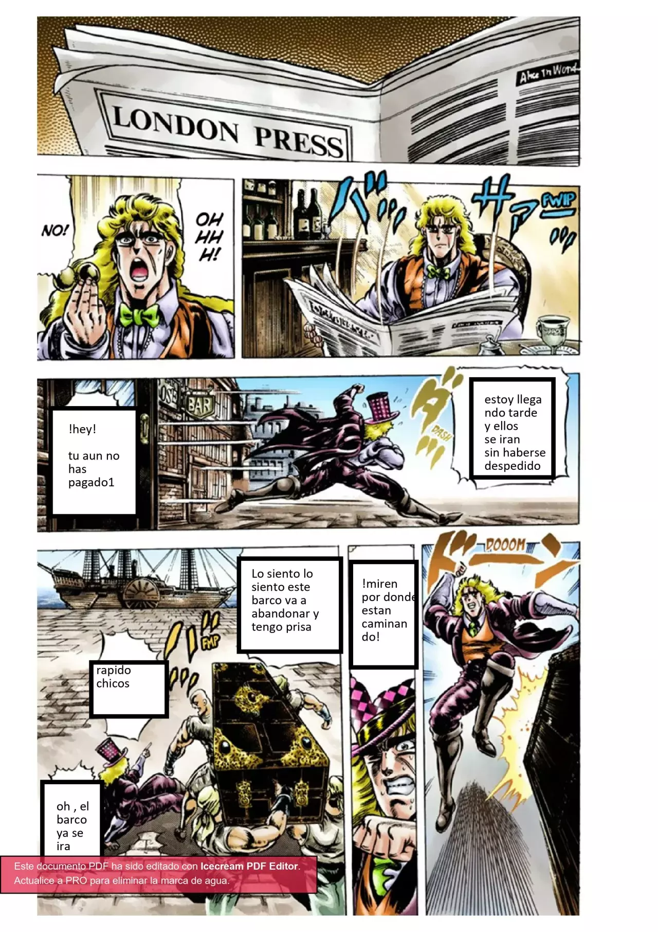 Read JoJo's Bizarre Adventure Parte 1 Phantom Blood Full Color ES Manga Online