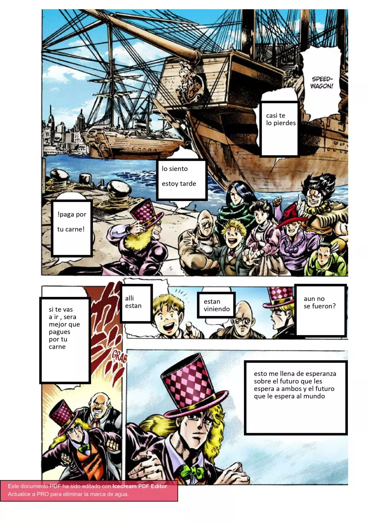 Read JoJo's Bizarre Adventure Parte 1 Phantom Blood Full Color ES Manga Online