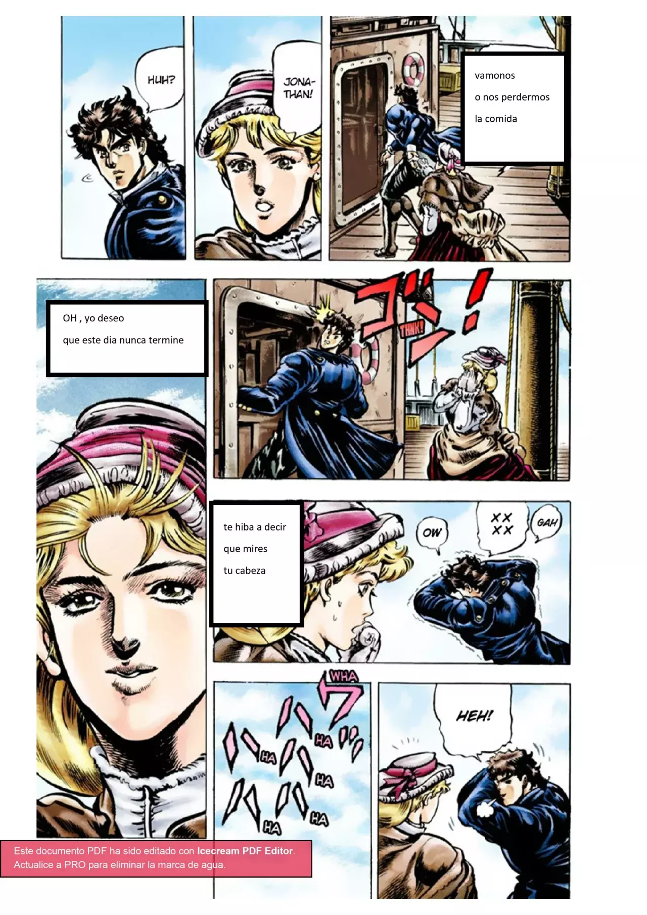 Read JoJo's Bizarre Adventure Parte 1 Phantom Blood Full Color ES Manga Online