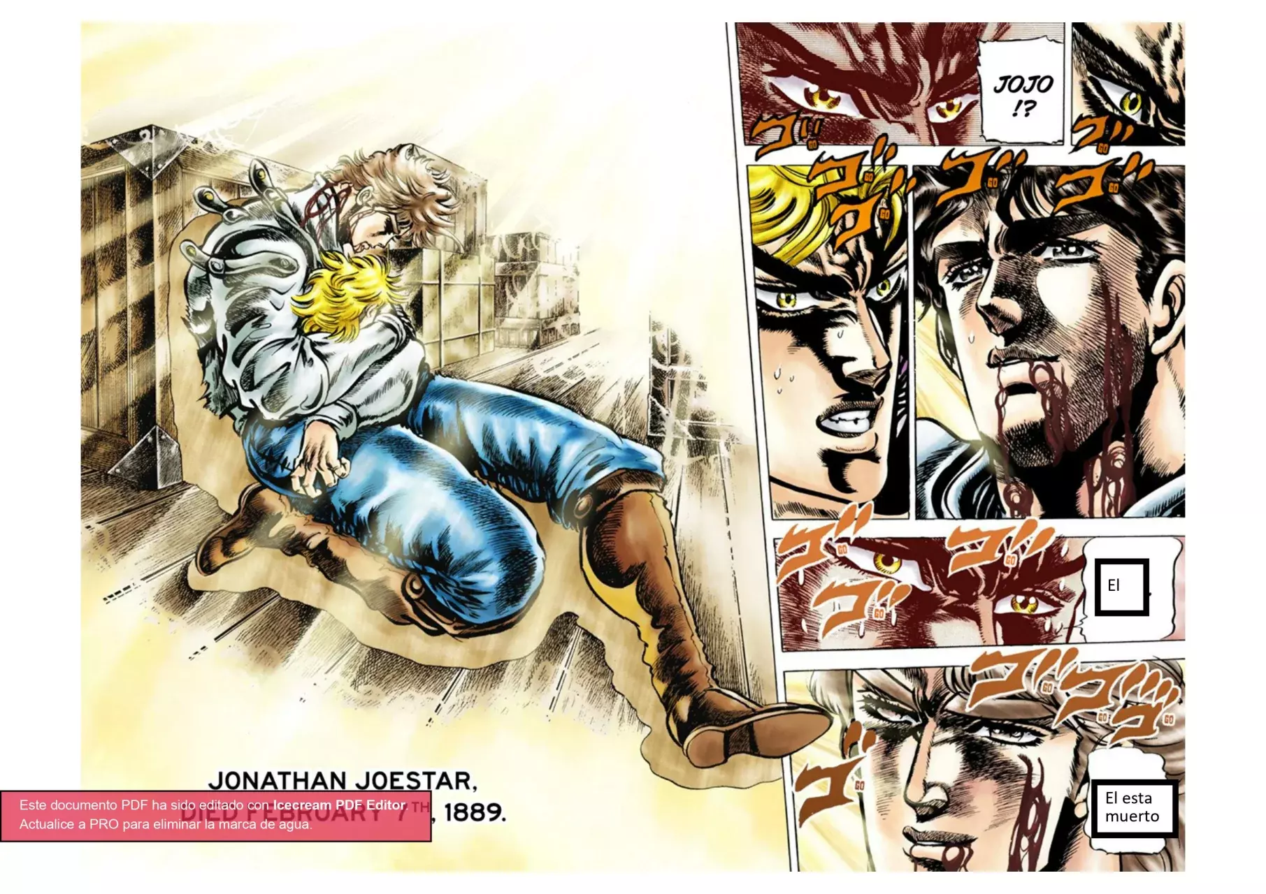Read JoJo's Bizarre Adventure Parte 1 Phantom Blood Full Color ES Manga Online