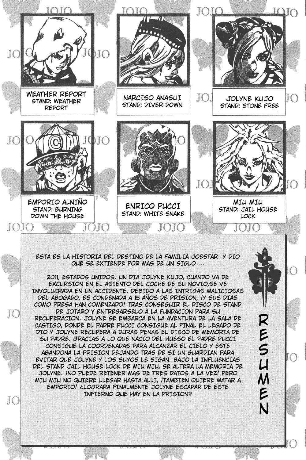 Read JoJo's Bizarre Adventure Parte 6 Stone Ocean ES Manga Online