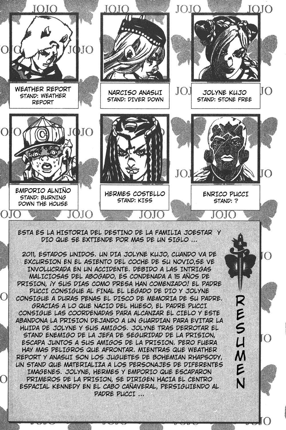 Read JoJo's Bizarre Adventure Parte 6 Stone Ocean ES Manga Online